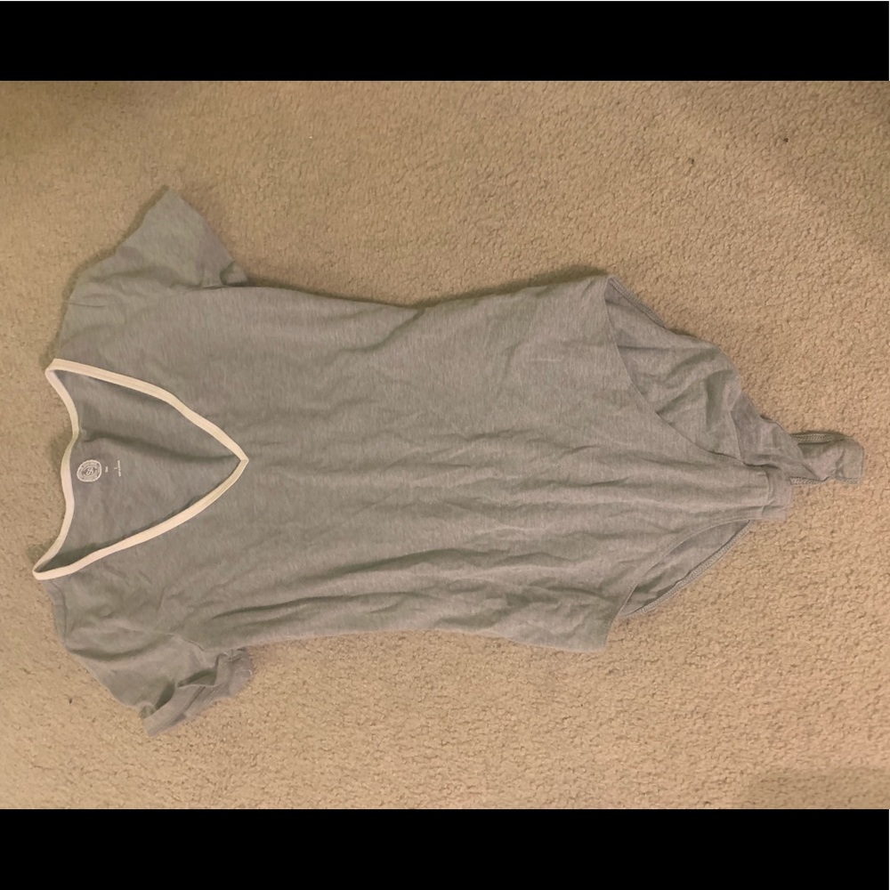 So gray bodysuit